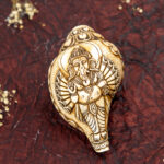 Ganesh carved shankh decor